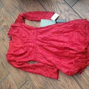 Red lace dress size 1 bnwt